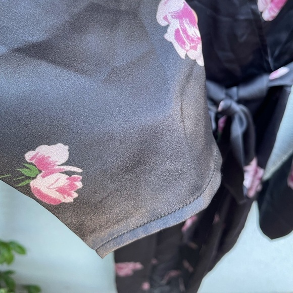 Reformation Silk Black Floral Toronto Midi Dress - Picture 9 of 13